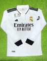 Real Madrid New Full sleeve Jersey Premium Quality Collar Full embroidery Logo Jersey 24/25. 