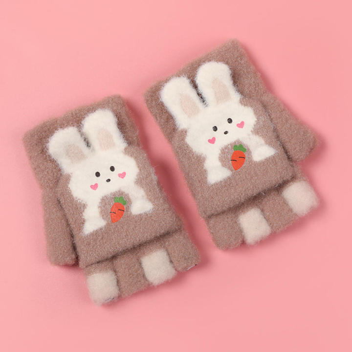 Boy%20Girl%20%20%20Wool%20Knit%20Kid%20Soft%20Half%20Finger%20Flip%20Glove%20Children%20Winter%20Warm%20Cute%20Cartoon%20Fox%20Knit%20Mitten%20-%20Image%206
