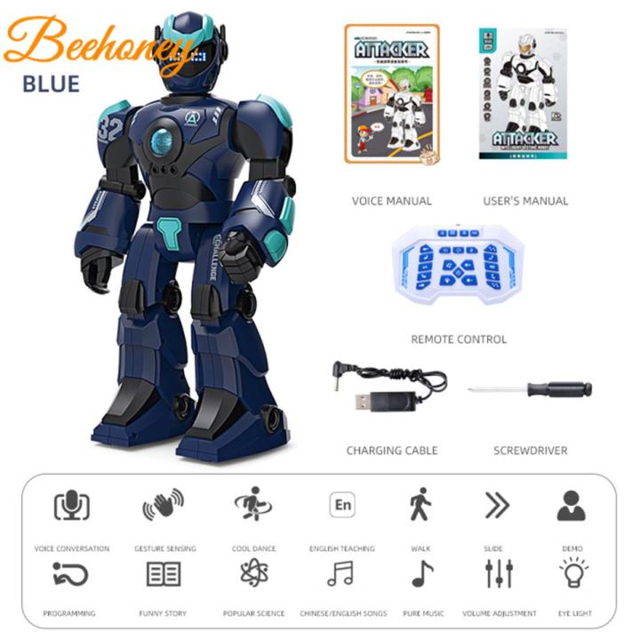 BG1532 Remote Control Robot Rechargeable Smart Voice Gesture Induction Children Programming Machine Model Toy