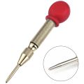 2 Pcs High Speed Center Punch,Center Hole Punch Marker Scriber For Wood,Metal,Plastic,Car Window Puncher Breaker Tool With Cushion Cap And Adjustable Impact-Gold/Silver. 