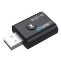 2-In-1 USB Bluetooth Audio Transmitter Receiver Adapter HiFi Wireless Audio Adapter with 3.5mm AUX Cable for TV PC Car. 