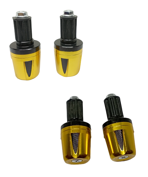 2 pcs universal CNC aluminum handlebar end gutli for motorcycle -Golden