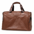 Water-Resistant PU Leather Travel Duffel Bag.