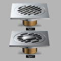 Floor Drain Anti-Odor Shower Drain Anti-clogging Hair Stopper Catcher Sink Strainer Drain Protectors Bathroom Toilet Tub Tile Insert Floor Drainer with Removable Strainer Cover.