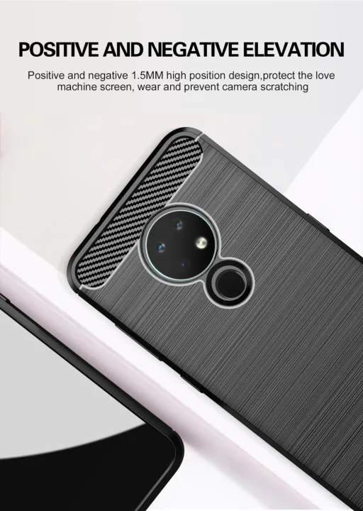 Nokia%207.2%20Carbon%20Fiber%20Camera%20Protection%20Black%20Color%20Soft%20Mobile%20Back%20Cover%20%20For%20Nokia%207.2%20-%20Image%202