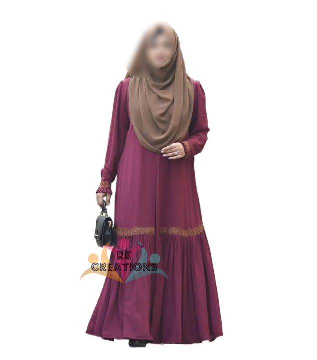 Dubai cherry fabric les Arabian adjust part kuchi borka without hijab