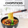 1 Pairs Japanese Natural Wood Chopsticks Value Pack Cooking Tableware Black.