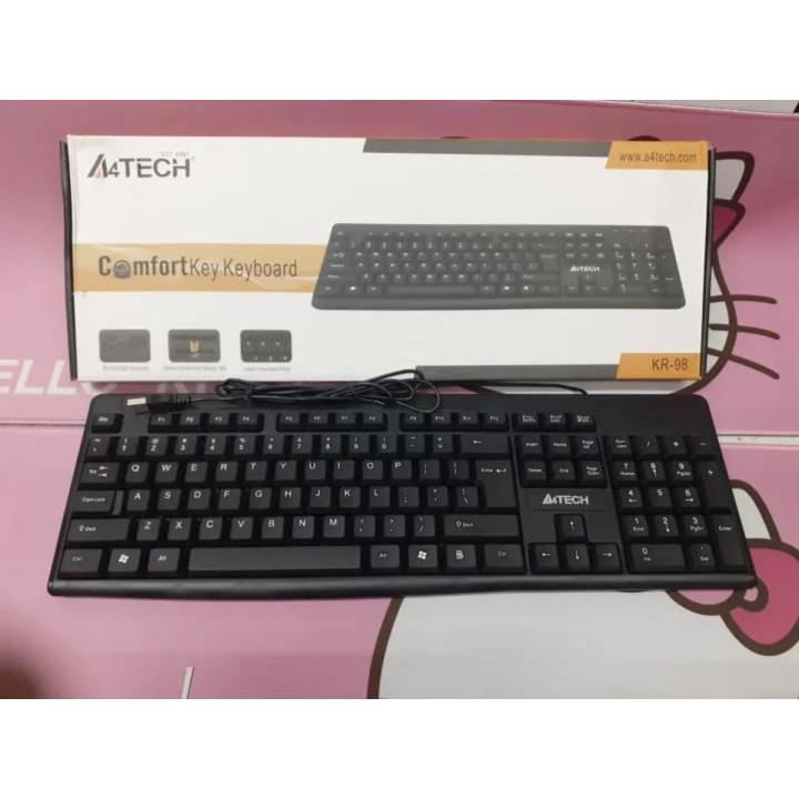 Universal Usb Keyboard A4.Tech Kr-98 Plug And Play - Enjoy Convenient Plug And Play Functionality With Universal Usb Keyboard