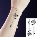Waterproof Temporary Tattoo Sticker black Clover Maple leaf tattoo flash tatoo Water Transfer tatto for Woman Man. 
