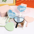 Heart-shaped Handheld Mirror Trendy Handheld Portable Makeup Mirror Plastic Heart Mirror for Beauty Routine Makeup Application Personal Grooming Female Users Gift Item. 