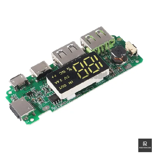 LED Dual USB 5V 2.4A Micro/Type-C Power Bank 18650 Charging Module With ...