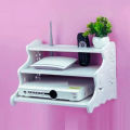 Wall Mounted WiFi Router Shelf – Decorative Storage Rack for Set-Top Box, TV Box & Modem. 