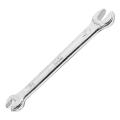 Silver Tone 5.5mm x 7mm U Shape Double Open-ended Wrench Tool. 