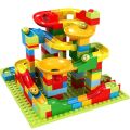 Marble Race Run Big Block Compatible City Building Blocks Funnel Slide Blocks DIY Big Bricks Toys-168 PCS.