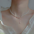 Bohemian Crystal Pearl Butterfly Necklace Vintage Y-Drop Fashion Choker Pendant Jewelry for Women and Girls.