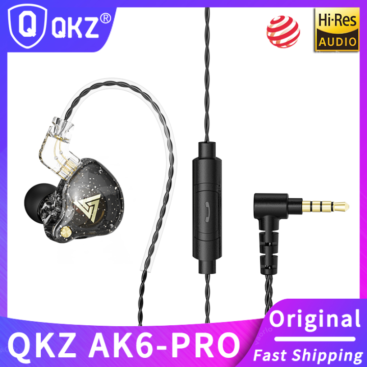 Original QKZ AK6 PRO Wired Earphone HIFI Stereo Headset With MIC HD Call 3.5mm AUX In-Ear Music Game Sports Headphones