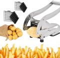 Stainless Steel Manual Potato Cutter WIth Cutter Heads Potato Strip Cutter Machine French Fries Cutter Potato Carrot Making Tool.