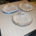 Rhinestone Round Clasp Bracelet for Women Personality Colorful Bracelets Temperament Light Luxury Posh Accessories Wholesale. 