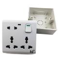6 Pin Socket With Box ( 16A 220V ) Multi Function Universal Wall Socket. 