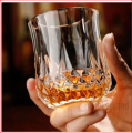 Transparent Diamond Design Coke Glass Set - Unique Glasses To Serve Your Beverages - Set Of 6 Glasses By Olila-W41. 