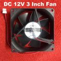 Cooling Fan DC 12V 8025SM 80x25mm 3 Inch Heatsink Cooler Cooling Mini Fans With Cable. 