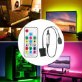 USB 5V 17 Keys RGB Controller LED Light Strip Remote Controller Simple Dimmer 3 Pin to SATA 4Pin for PC Computer Case Lighting. 