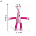 Tribe Telescopic Suction Cup Giraffe Toy Parent-Child Interactive Decompression Toy for Birthday Children's Day Gifts.