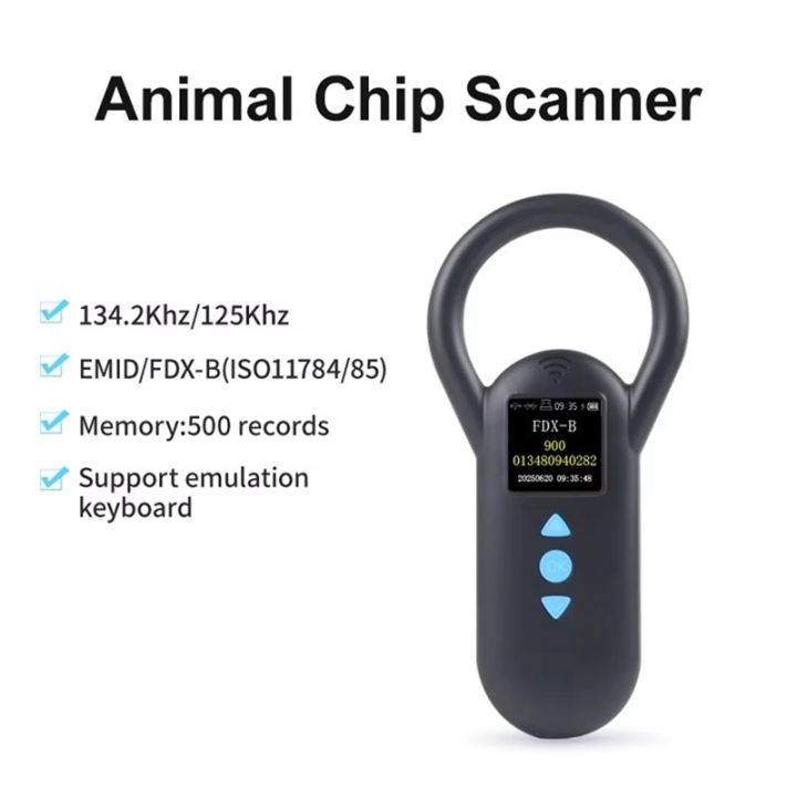 Animal%20RFID%20Reader%20134.2KHz%20125kHz%20Cat%20Dog%20Microchip%20Scanner%20FDX-B%20Glass%20Chip%20Identification%20Tag%20Reader%20-%20Image%204