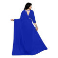 Weightless Georgette Saree for Women – Blue, Elegant and Lightweight.