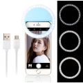Usb Charging Selfie Ring Led Light Lamp Mobile Phone Lens LED Selfie Lamp Ring Flash. 