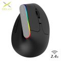 Delux M618C Wireless Silent Ergonomic Vertical 6 Buttons Gaming Mouse USB Receiver RGB 1600 DPI Optical Mice With For PC Laptop. 