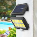 LED Solar Split Wall Lamp 3 Mode Waterproof Motion Sensor Lamps Garden Street Lighting Solar Lamp for Garden Security A. 