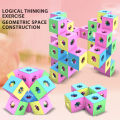 3D Building Blocks Construction Game 3D Cube Building Blocks Plastic Building Blocks Geometric Space Construction Blocks.