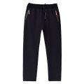 winter autumn men cotton sweatpants sports pants plus size large 10XL 11XL 150KG pants zipper loose oversize elasticity pants 70.