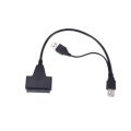 Laptop Hard Disk Drive Converter Cable-2 x SATA Hard Disk Drive Converter Cable-Black. 