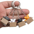 Creative Personality Cute Little Cat Box Keychain For Women Men Keychain Bag Pendants Ornament Bag Car Keychain Sunlight Mall.