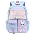 Waterproof Cute Cartoon Rabbit Tide Color Backpack/School Rabbit Backpack Large Capacity.
