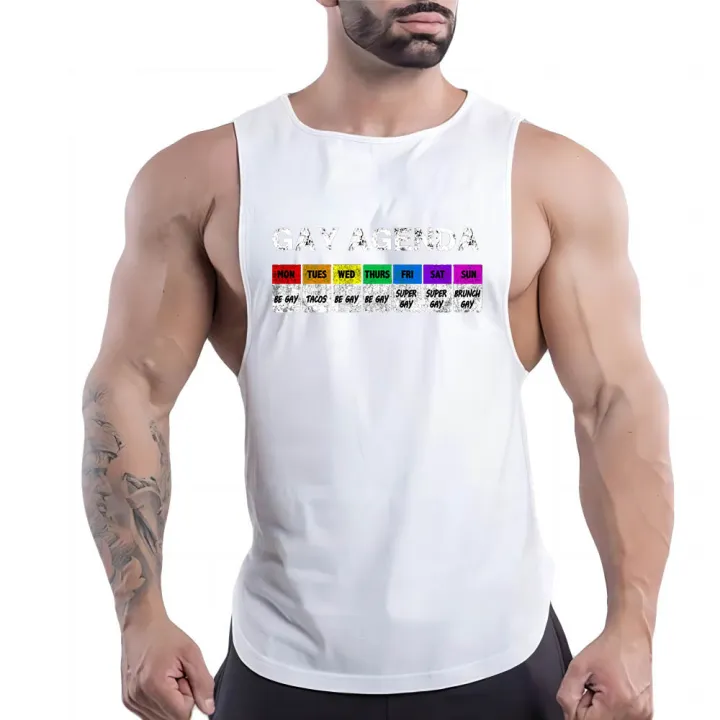 Summer%20Fashion%20Casual%202d%20Letter%20Print%20Breathable%20Men'S%20Basketball%20Sleeveless%20T-Shirt%20Outdoor%20Gym%20Sports%20Street%20Vest%20Top%20-%20Image%205
