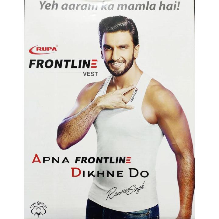 Premium Quality - Rupa Frontline Premium Quality Cotton Comfortable Vest Undershirt for Men - Couture - High-end - Iconic Style