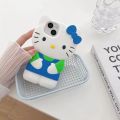 For iPhone 15 14 13 Pro Max 11 12 13 XR XS MAX 6 7 8 Plus SE Phone Case 3D Hello Kitty Cartoon Bow Y2K Anti Fall Silicone Cases. 
