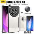 3 in 1 infinix Zero 40 Shockproof Phone Case for Zero 30 4G 5G Hydrogel Soft Film +Camera Lens Film. 