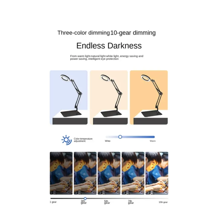 10X%20Magnifying%20Glass%20With%20Light%20And%20Stand,%20LED%20Desk%20Magnifier%20-%20Image%205
