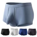 Men Boxer Briefs Men's High Elastic Elephant Nose Underpants Soft Breathable Moisture-wicking Underwear for Comfort Support.