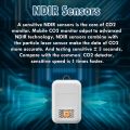 Mobile CO2 Monitor NDIR Sensor Carbon Dioxide Detector Indoor CO2 Testing Manager NDIR Sensor with Hook. 