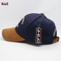 Abercrombie & Fitch Navy Blue And Brown Velvet Curved Brim Cap - Cap. 