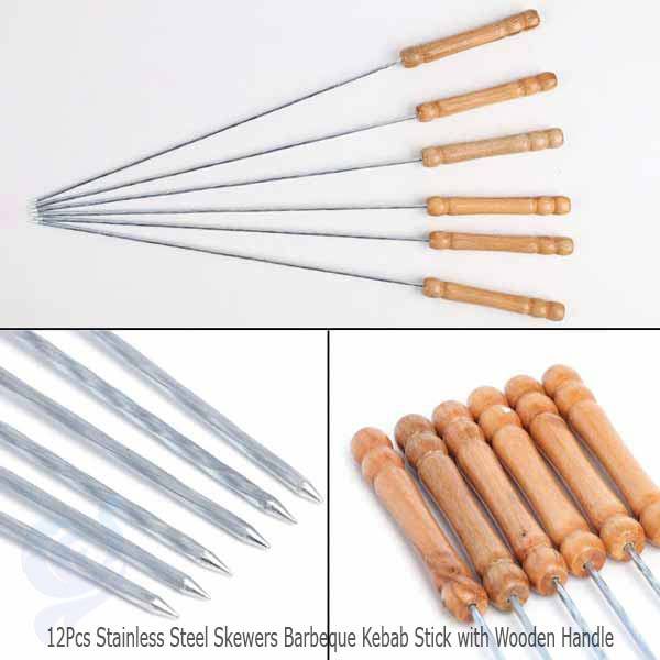 12Pcs%20Stainless%20Steel%20Barbecue%20Stick%20with%20Wooden%20Handle%20-%20Image%203