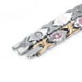【beauty code store】Rainso Crystal Woman Bracelet Stainless Steel Health Magnetic Gold Fashion Lady Bracelets Gift for. 