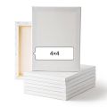 White Premium Canvas 4×4 Inch – Ready to Paint Canvas for Acrylic & Oil Painting 4PC/1PC. 