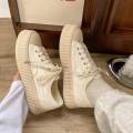 【Special Cabinet Version】35-43Women's Canvas Shoes Biscuit Shape Shoes Casual Sneakers Large Size Women's Shoes41-42Fat feet wide fat. 