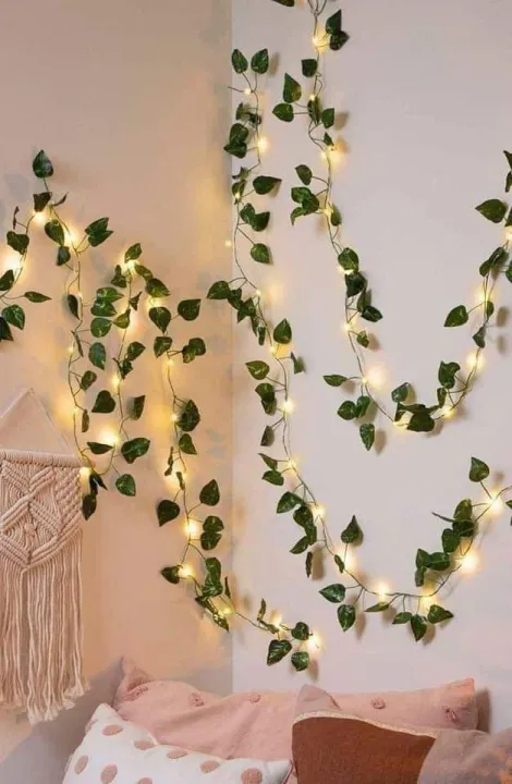 15%20Feet%20Magical%20Ambiance%20Artificial%20Vine%20Fairy%20Lights:%20Flower%20Green%20Leaf%20Design%20-%20Image%205